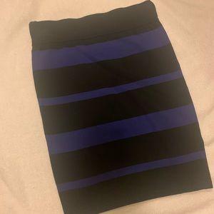 Black and blue skirt